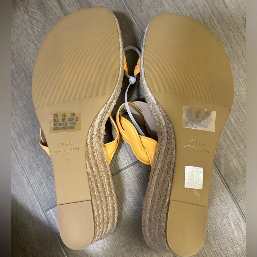 NEW! Stuart Weitzman Mango Twist Espadrille Wedge Sandal - Size 6 🚙 - Picture 7 of 10